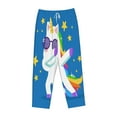 thumbnail image 4 of Daiia Cool Unicorn Star Golden Women's Sleep Pant with Pockets and Drawstring,Pajama Pants-Large, 4 of 9