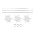 thumbnail image 3 of 3x Adornos de de Navidad, decoración navideña, colgantes transparentes, adornos navideños decorativos para puerta, corona, celebración, pared Flor Macarena Colgantes para colgar árboles, 3 of 8