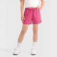 thumbnail image 2 of ZHOGXU Kids Baby Girls Summer Sports Shorts Elastic Waist Solid Color Breathable Lightweight Fashion Shorts For Casual Daily Wear ,Hot Pink,6-7 Years, 2 of 9