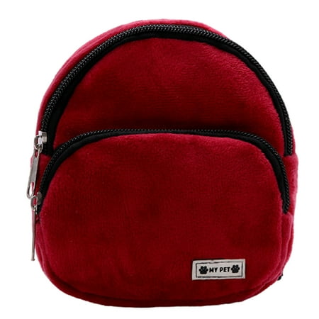 Feierber Dog Harness Backpack with Zipper Adjustable Quick Release Mini Size Outdoor Walking Pet Self Carrier Bag