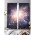 thumbnail image 2 of Universe Explosion Sheer Curtains 108 Inch Length 2 Panels Set, Modern Abstract Galaxy Universe Voile Window Treatment Semi Sheer Long Curtains Drapes for Bedroom/Living Room/Kitchen 52"x108"x2, 2 of 7