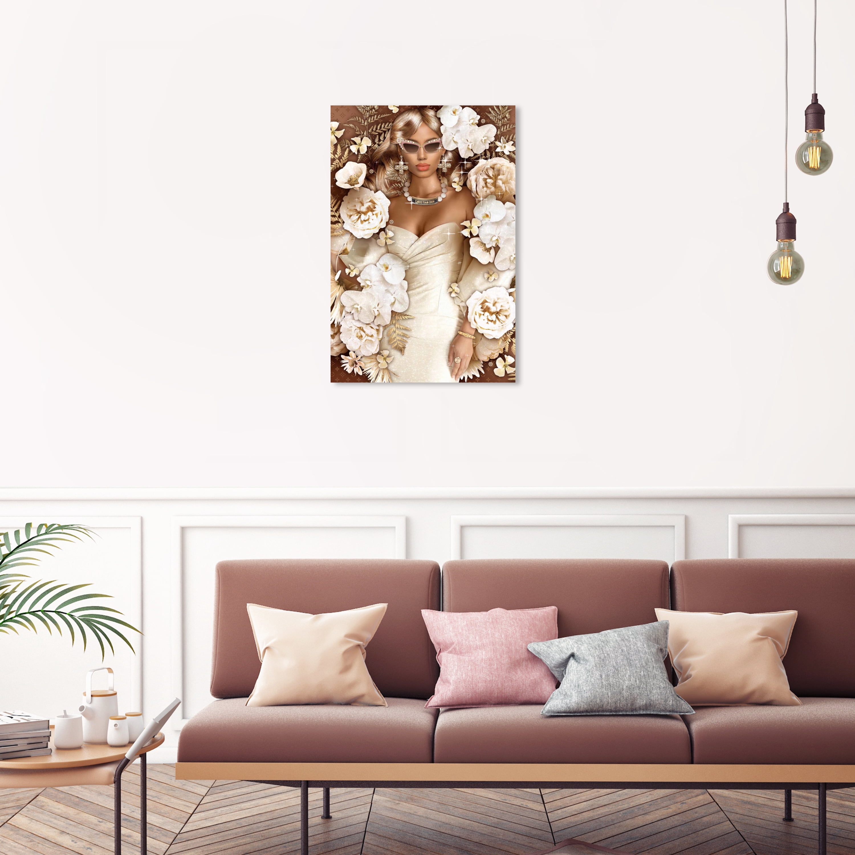Wynwood Studio Canvas Fabulous Lady Fashion and Glam Portraits Wall Art Canvas Print White Cream White 20x30