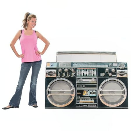 Fun Express Awesome 80's Boom Box Stand Up - Over 4 feet Long - I Love The 1980's Party Decor - 1 Piece