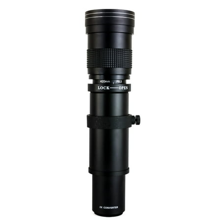 Opteka 420-1600mm f/8.3 HD Telephoto Zoom Lens for Nikon D4s, D4, D3x, Df, D810, D800, D750, D610, D600, D500, D7200, D7100, D7000, D5600, D5500, D5300, D5200, D3400, D3300, D3200 Digital SLR (Best Telephoto For Nikon D7000)