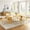 Table + 6 Chair, variant on Extendable Dining Table Set for 8, 45-105" Round Expandable Table with Slotted Base and 8 Upholstered Fabric Chairs, Modern Kitchen & Dining Room Set
