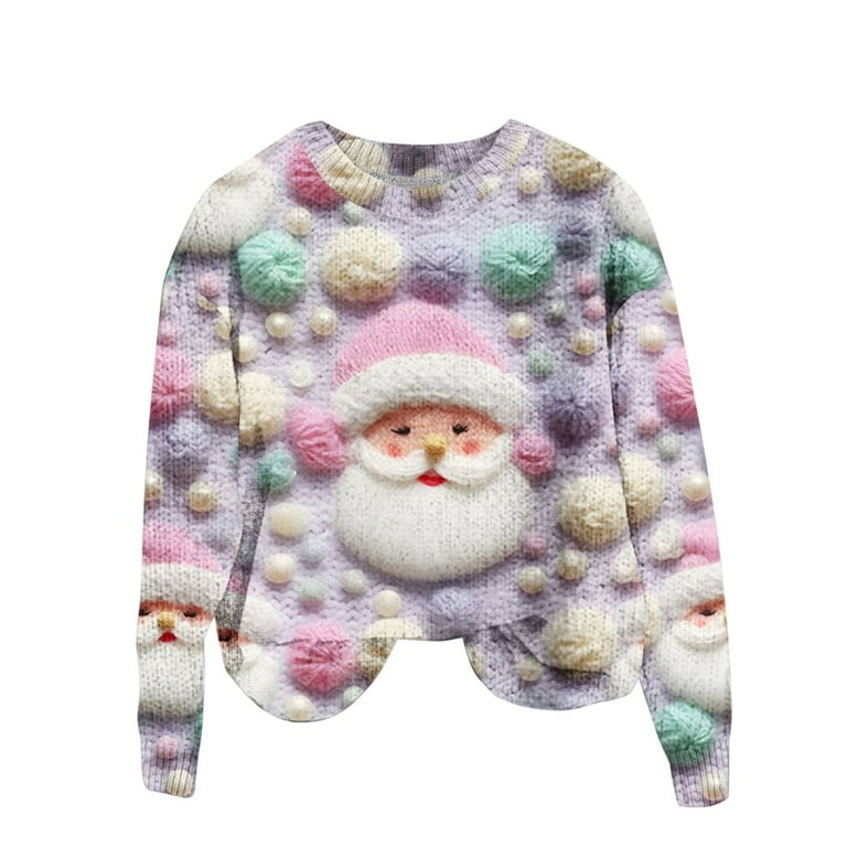 GA WEIHUA Saving,Womens Ugly Christmas Sweater 2024 Funny 3D Xmas