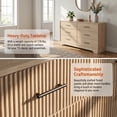thumbnail image 5 of CHITOOMA 6 Drawer Fluted Dresser for Bedroom, Modern Wooden Long Dresser, Storage Cabine Chest of Drawers for Living Room Hallway, Natural, 5 of 8