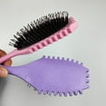 thumbnail image 6 of DUAIU Curly Hair Brush for Women Men - Detangling Brush for Bouncy Curls Nylon Pin Styling Brush Glides Through Tangles Professional Curl Defining Separating Brush (Purple), 6 of 8