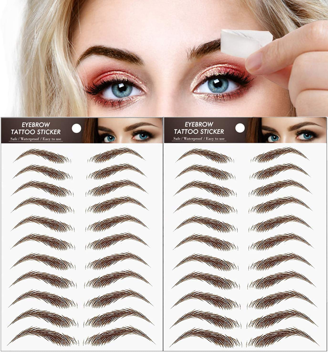 Eyebrow Tattoo Peel Off 4D Eyebrow Tattoo Sticker Nature False Eyebrows