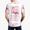 thumbnail image 3 of Balery Flamingo Printed Men’s Short Sleeve Polo Shirt, Midweight Men's Shirt,Golf Polo shirts -X-Large, 3 of 8