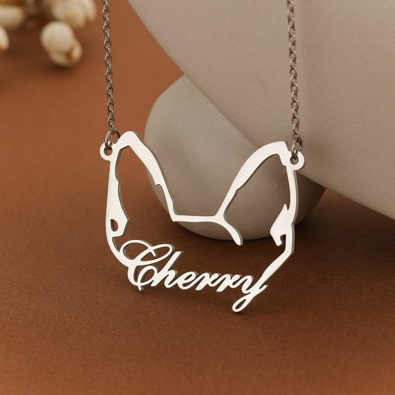 Customized Chihuahua Dog Name Necklaces for Women Men Personalized Stainless Steel Chain Choker Birthday Jewelry Gift