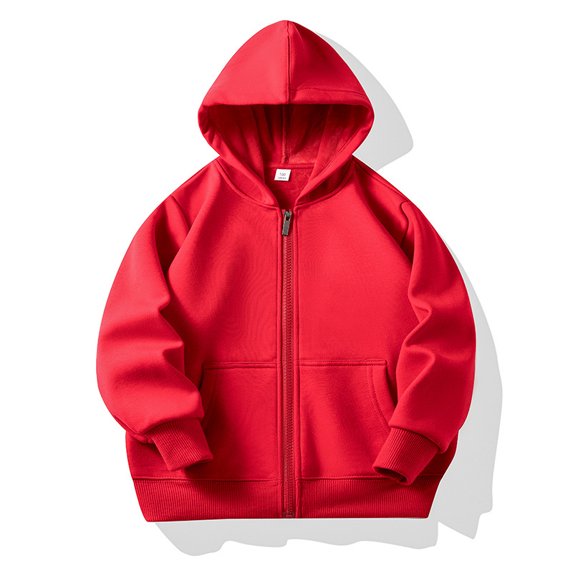 Abcomgle Kids Zip Up Hoodie Girls Loose Fit Full-Zip Jacket for Girls Cute Solid Girls Sweaters Casual Winter Hooded Hoodies for Teen Girls with Pockets