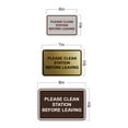 thumbnail image 2 of Classic Framed Please Clean Station Before Leaving Sign (Ivory/Dark Brown) - Small, 2 of 5