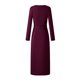 thumbnail image 5 of Vestido de cinturón de manga larga de color sólido con abertura delgada informal con cuello en V para mujer Pompotops  hdfakjf7430, 5 of 6
