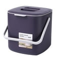 thumbnail image 1 of 1 cubo de basura de plástico para cocina, contenedor de basura clasificado húmedo y seco, contenedor de basura portátil, 1 of 5