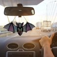 thumbnail image 3 of sunsanly Halloween Hanging Glass Suncatcher Decoration Acrylic 2D Bat Ornament Gothic Car Rearview Mirror Decor for Home Window Wall Car, 3 of 8