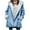 02Light Blue, variant on Qeaghou Winter Coats for Women Fleece Lined Heavyweight Warm Sherpa Jackets Plus Size Long Sleeve Button Up Snow Jackets