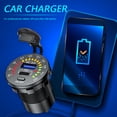 thumbnail image 1 of Cargador USB para coche QC30 + enchufe PD USB tipo C con interruptor de encendido/apagado + cables Ndcxsfigh Accesorios para autos y motos, 1 of 5