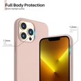 thumbnail image 4 of ORNARTO Compatible with iPhone 13 Pro Max Case 6.7", Slim Liquid Silicone 3 Layers Full Covered Soft Gel Rubber Case, 4 of 5