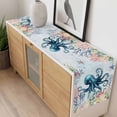 thumbnail image 4 of Coastal Nautical Octopus Table Runner - 72 Inch Long, Kitchen Dining Table Runner Dresser Scarves, Oceans Corals Starfish Jellyfish Farmhouse Decor for Coffee Tables Wedding Party Banquet, 4 of 8