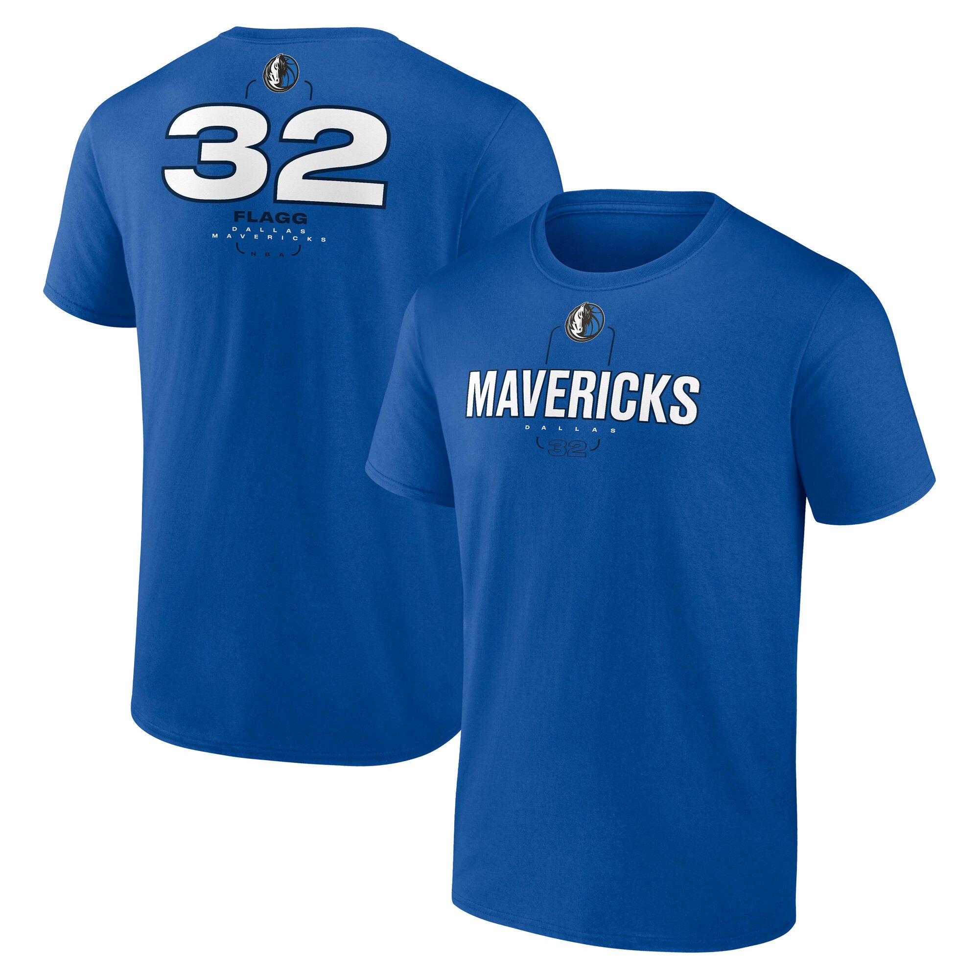 Men's Cooper Flagg Blue Dallas Mavericks Name & Number T-Shirt