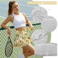 thumbnail image 5 of SEANATIVE Tennis Skirts for Women with 2 Inner Pockets Pleated Gym Workout Skort Built-in Shorts High Waisted Running Training Skort Activewear, M, Sunflower Retro Beige, 5 of 7