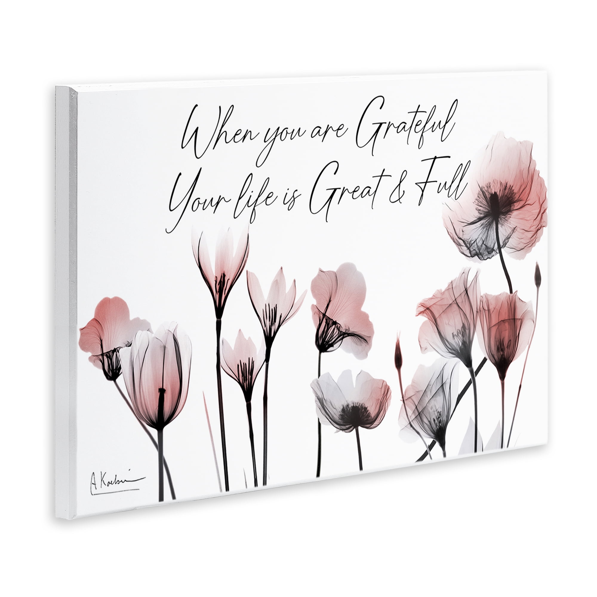 Stupell Industries Grateful Faith Floral Religious Painting Unframed Art Print Wall Art, 19 x 13