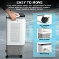 thumbnail image 6 of 461CFM Portable Air Cooler, 5.28 Gal/20L Evaporative Swamp Cooler, 3-IN-1 Cooling Fan with Scroll Casters, Remote Control, 3 Speeds, 12H Timer & 4 Ice Box, Humidifying Oscillating Fan, 6 of 10