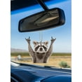 thumbnail image 3 of Lindo Mapache Llavero Anillo Coche Animal Decorativo S Acrílico, 3 of 9