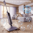 thumbnail image 2 of Maircle Steam Mop, Powerful Detachable Steam Cleaner for Hardwood, Furniture, Tiles, Windows,with 8 Accessories, Purple, 2 of 7