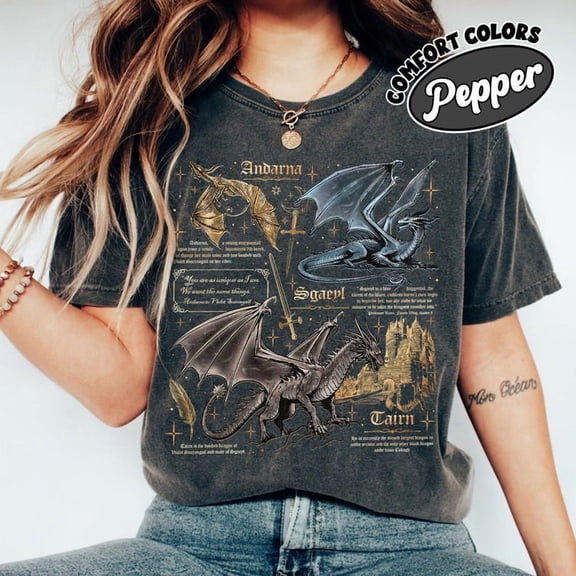 Fourth Wing Dragons Comfort Colors Shirt, Tairn Andarna Sgaeyl Tshirt, Basgiath War College Tee, Dragon Rider Shirt, Bookish Gifts