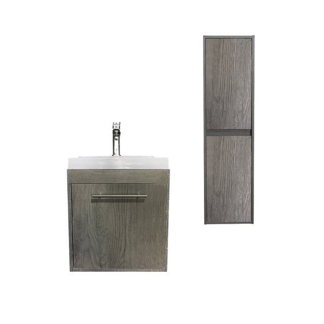 Combo de Gabinete Con Lavamanos y Monomando Flotante + Gabinete Organizador Seine