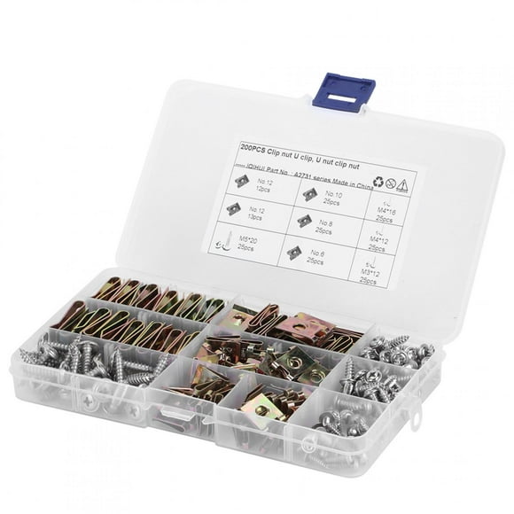 Type Fastener,Car U‑Clips Nuts 6/8/10/12 U Nuts Type Clips Multi-Functional