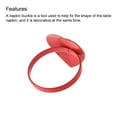 thumbnail image 4 of Uxcell Napkin Rings, 6 Pack 40mm Inner Diameter Alloy Heart Shape Napkin Buckles, Red, 4 of 5