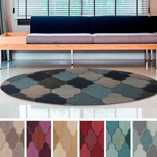 Surya Carpet, Inc. Hand-Tufted Ryde Moroccan Trellis Wool Rug (6' Round)