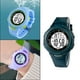thumbnail image 5 of Reloj deportivo digital para niños y niñas, resistente al agua, para exteriores, electrónico, de pulsera. Verde oscuro, 5 of 8