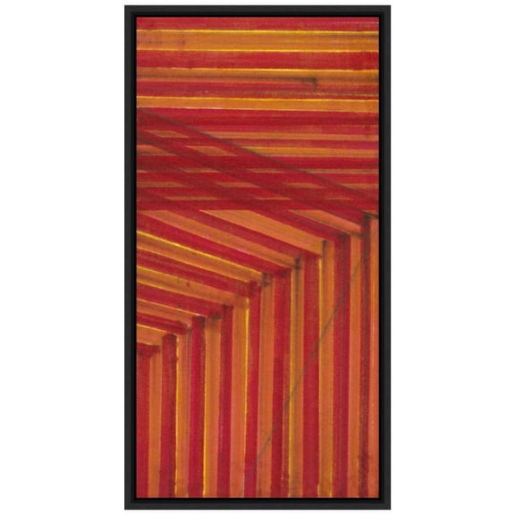 Amanti Art Line Study Orange Framed Canvas Wall Art Print