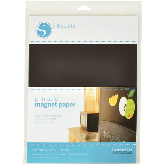 Silhouette Papier Aimantable 8.5"X11"-4/Pkg