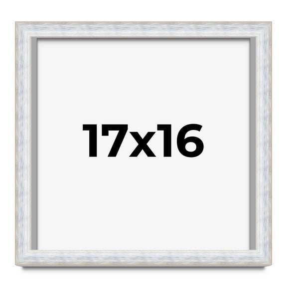 17x16 Shadow Box Frame Silver | 1.625 Inches Deep Real Wood Contemporary Shadowbox Display Frame |