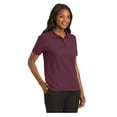 thumbnail image 4 of Port Authority Women's Short Sleeve Silk Touch Classic Polo Shirt Burgundy X-Large, 4 of 4
