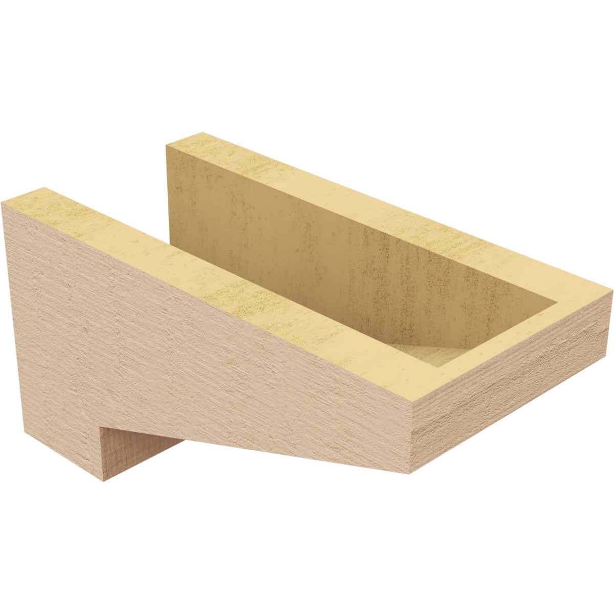 5"W x 10"D x 5"H Wide Clemmons Rough Cedar Woodgrain TimberThane Corbel, Primed Tan