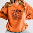 thumbnail image 2 of Women Halloween Pumpkin Sequin Sweatshirt Cute Fall Graphic Long Sleeve Crew Neck Tops Casual Vintage Relaxed Fit Blouses, 2 of 4