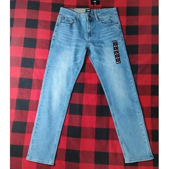 BLU ROCK BLU STRETCH MEN’S DENIM FLEX JEANS - SIZE: MEN 30X31 - LIGHT BLUE