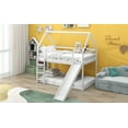 thumbnail image 6 of Euroco Pine Wood Bunk Bed, Twin-over-Twin with Slide for Kids Teens Bedroom, White, 6 of 13