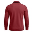 thumbnail image 6 of Busydd Quarter Zip Pullover Men Casual Solid Color Long Sleeve Shirts Trendy Comfortable Lapel Shirts for Men with Chest Pocket XL, 6 of 7