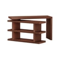 thumbnail image 5 of Chintaly imports Motion Walnut Veneer Home Office Desk With Shelve 6915-DSK-WAL, 5 of 7