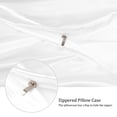 thumbnail image 4 of Unique Bargains Satin Set of 2 Zipper Closure Pillowcases White 17"x25", 4 of 8