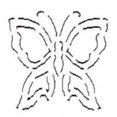 thumbnail image 1 of Pochoir de Courtepointe Papillon, 1 of 3