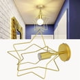 thumbnail image 2 of Lámpara de Techo Jadeshay Estrella de Cinco Puntas Dorado, 2 of 8
