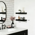 thumbnail image 2 of Mifurn 11.8'' Small Floating Shelves for Wall, Set of 2, Black, 2 of 6